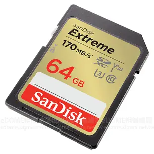 SanDisk Extreme SD SDXC 64GB U3 V30 相機記憶卡 公司貨 SDSDXV2-064G