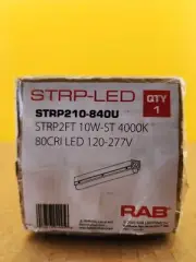 NEW FACTORY SEALED RAB STRP210-840U 2 FT LED STRIP LIGHT 120V