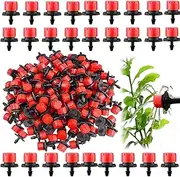 Watering Dripper Sprinkler, 100 Pieces Watering Sprinkler, Plastic Micro Flow Sprinkler, Micro Drip System Series Dropper, Adjustable Micro Drip Irrigation Sprinkler, Emitter Irrigation Sprinkler