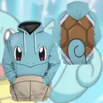 FULL OVER PRINT 三維 POKEBALL WARTORTLE BLASTOISE COSPLAY 襯衫日本