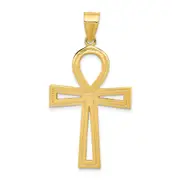 14k Yellow Gold Ankh Cross Pendant
