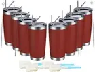 20Oz Tumbler 8 Pack Double Wall Vacuum Insulated Travel Mug Bulk, Stainless Stee