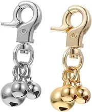 JUMPLAWN 2pcs Pet Bell for Cats and Dogs Charm Pendant Multi-color for Custom Positioning Identification Accessory