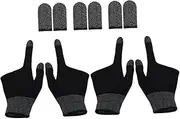 SUPVOX 2 Pairs Comfortable Non Slip Gaming Finger Sleeves for Mobile Gaming Breathable for Extended Wear Precision Touch Control for and Billiards for