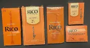 5 Pack Rico D'Addario Bass Clarinet, Alto Saxophone, Bb Clarinet Reeds 2.5 Mixed