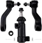 Upgraded Control Arms & Ball Joint Assembly with 4 Groove Spline, 3PC Pitman Idler Arm Idler Bracket KIT For Gmc Yukon Chevy