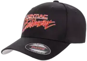 Pontiac - "We Build Excitement" - Flexfit S/M Embroidered Cap - Black