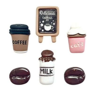 Coffee Shop Craft Embellishments - Sew Paper Crafts DIY Crafts -Shelly's Buttons