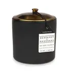 Paddywax - Hygge 15oz. Black Ceramic Soy Wax Candle with Faux Copper Lid Bergamo