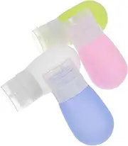 minkissy Travel Liquid Bottles 4pcs Empty Lotion Bottles Squeeze Action 60ml Toiletry Travel Bottles Reusable Toiletry Containers for Travel