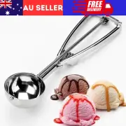 Stainless Steel Ice cream Ice Cream Scoop Cookie Dough Mash Spoon Trigger 6cm AU