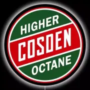 COSDEN Higher Octane Gasoline LED Hanging Lighted Sign: 36" Diameter Round