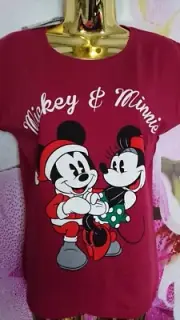 XMAS NEW LOOK NEW MICKEY MINNIE MOUSE LADIES WOMENS TOP T-SHIRT SIZE 12 EUR 40