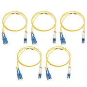 5Pcs 6.6Ft Single-Mode Duplex Fiber Optic Patch Cable LSZH LC to SC