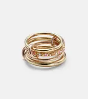 [Spinelli Kilcollin] Spinelli Kilcollin Nimbus 18kt gold and rose gold linked rings with sapphires and diamonds Q 1/2 gold