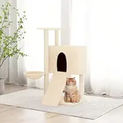 Cat Tree with Sisal Scratching Posts Cream 96 cm