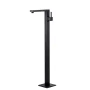 Quadro Floor Standing Bath Mixer And Spout - Matte Black