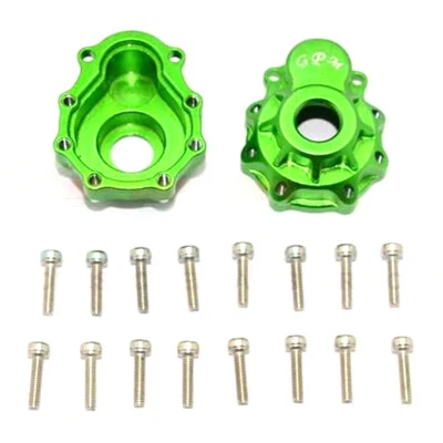 GPM Alum Outer Portal Drive Housing Frt Or Rear (2Pcs) Set Green : TRX-4 / TRX-6