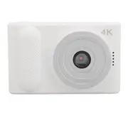 4K Digital Camera with 128G Memory Card, 48MP HD Micro SLR Camera with 16X Dightal Zoom for Travel Photography Vlogging, White