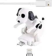 Fast Charger Cable, Funny Portable Charging Cable, Humping Dog Toy Smartphone USB Cable Charger,for iPhone Android Type-C Various Models Phones (White-for iOS)