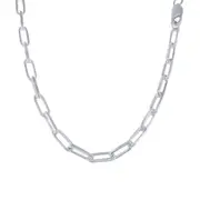 Bevilles 50cm Paperclip Chain Necklace in Sterling Silver