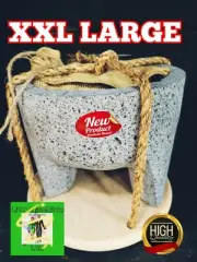 Molcajete Mortero+Maja para salsas Rica Especias D México Hecho a Mano Nuevo️