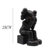 28cm Statue Toys Models Desktop Bookcase Articles of Decoration Crying Black