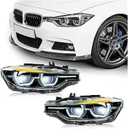 1 Pair Upgrades LED DRL Headlights Headlamps Assembly Left Right Compatible With BMW 3 Series F30 F31 Pre LCI Xenon LHD 2012-2015