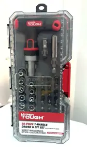 50-Piece T-Handle Screwdriver and Drill Bit Set in Box