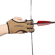 TOPARCHERY Archery Finger Guard Archery Gloves Bow Shooting Gloves 3 Finger Gloves for Men and Women, suitble for Compound Bow Recurve Bow Archery
