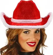 [ETUCYNG] Girls Santa Cowgirl Hat,Cowboy Hat For Men And Women - Unisex Cowboy Cowgirl Dress Up Hat For Christmas Costume Parties Supplies
