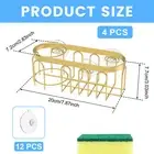 4 Pcs Sponge Holder Rustproof Kitchen Sink Caddy Efficient Sink Sponge Holder .t