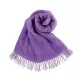 【COACH】氣質薰衣草紫C LOGO羊毛混喀什米爾保暖圍巾(CB684 IRI)