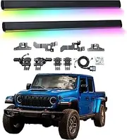 BJOHQ Electric Running Boards Compatible for Jeep Gladiator 2022-2025 with Light, SUV, Off-Road & Pickup Trucks - Retractable Truck Steps & Nerf Bars