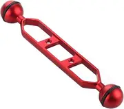 PULUZ 7.0 inch 17.8cm Aluminum Alloy Dual Balls Arm, Joint Underwater Strobe/Video Arm for Underwater Torch/Video Light and Lighting Systems (Red)