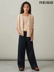 Reiss Camel Harper 4-9 yrs Compact Knit Top And Cardigan Set (AM5326) | $135
