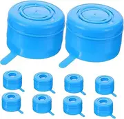 Mineral Water Jug Lids 10pcs Reusable Plastic Water Bottle Cap Anti-Spill Leak-Proof Design