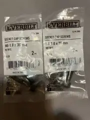 Everbilt Socket Cap Screws M6 - 1.0 x 30 mm - 2 pack - 4 total Home Depot