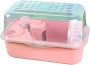 Hamster Cage Habitat with Openable Top,Clear,House,Mice and Rat Habitat for Guinea Pigs Sugar Glider Bunny Rats Hedgehog, Pink