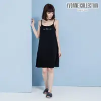 在飛比找誠品線上優惠-YVONNE COLLECTION 以旺狗細肩帶洋裝-黑M