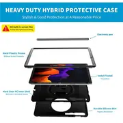 Spider Man 3-Layer Multi-Function Tablet Case With Pencil Holder For Samsung Galaxy Tab S7 11.0 T870/T875-Black