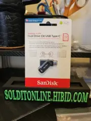 NEW SanDisk 32GB Ultra Dual Drive Go USB Type-C Flash Memory Phone / Tablet