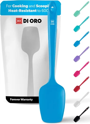 Silicone Spoon Spatula - Forever Warranty - 600°F Heat-Resistant Large Silicone