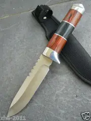 Colour Wood Fixed Blade Hunting Survival Camping Military Knife Pig Sticker- Aus