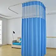 TTZ Hospital Curtain with Flat Hooks for Hospital Medical Clinic SPA Lab Cubicle Curtain Divider Privacy Screen (Color : Dark Blue, Size : 1(5ft Wide x 7ft Tall))