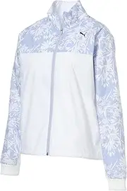 527032 Women's Training Gym Studio Outerwear, Mesh Back TAD Woven Mesh Liner Jacket, puma white (02), L