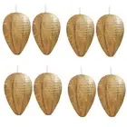 8 Pack Size Wasp Nest Decoy Hanging Fake Wasp Nest for Wasps Hornets7226