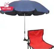 UPF 50+ Chair Umbrella 46 Inch Clip On Parasol Clamp Beach Stroller Wheelchair