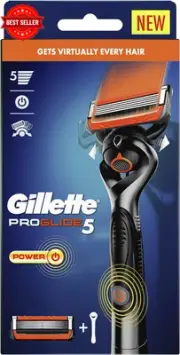 Gillette Fusion ProGlide Power Razor w/ 1 Blade Refill Precision Smooth Shave