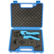 2x Crimper Plier Ratchting 5 Die Versatile Wire Crimping Non Insulated Ferrules